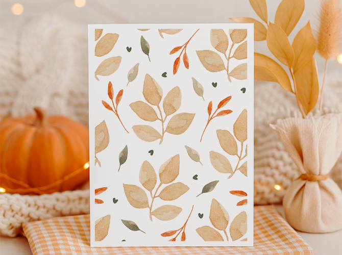 carte feuilles d'automne