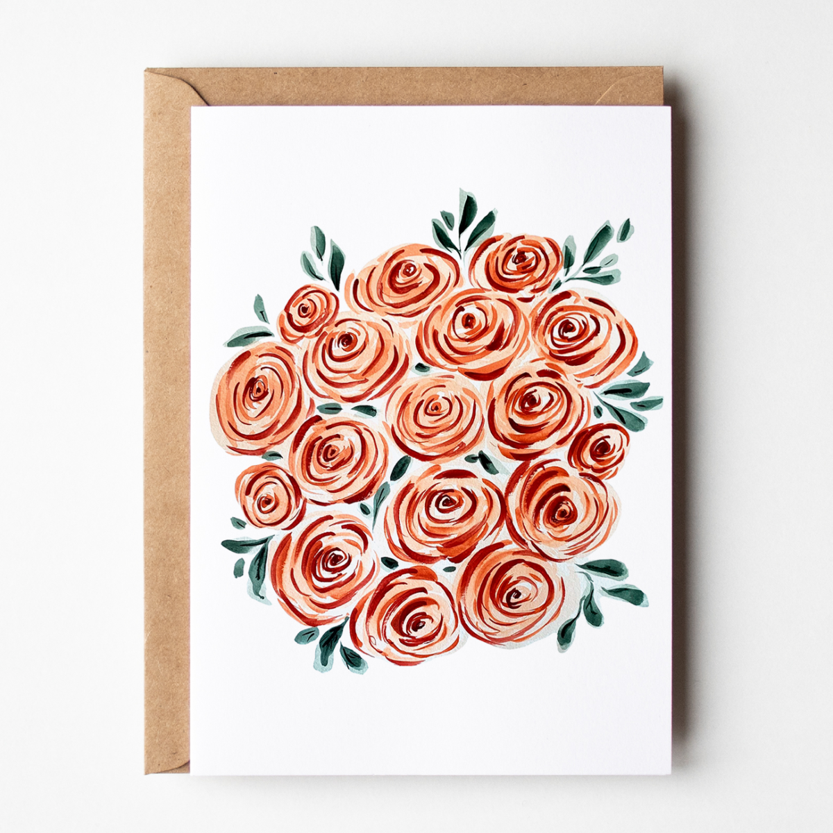 carte roses oranges