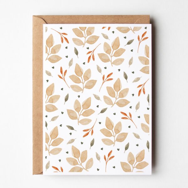 carte feuilles sauvages