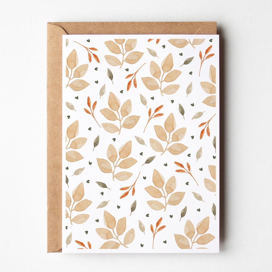 carte feuilles sauvages