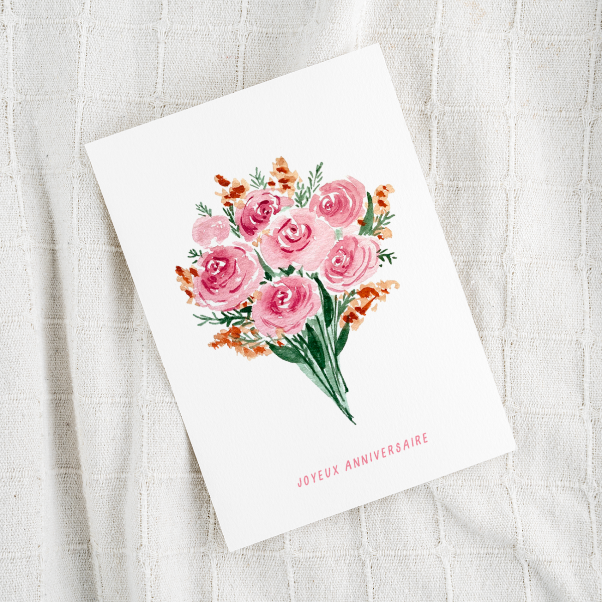 carte bouquet anniversaire