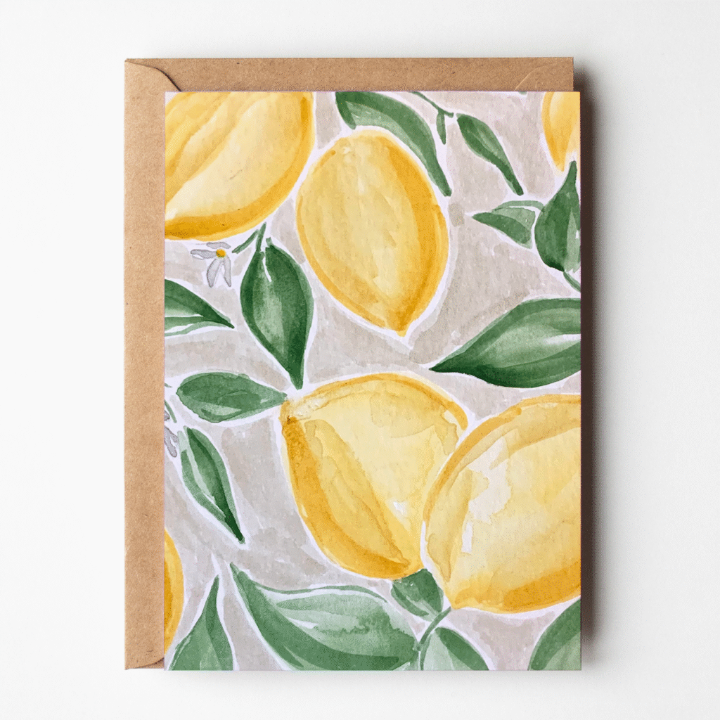 carte citrons jaunes