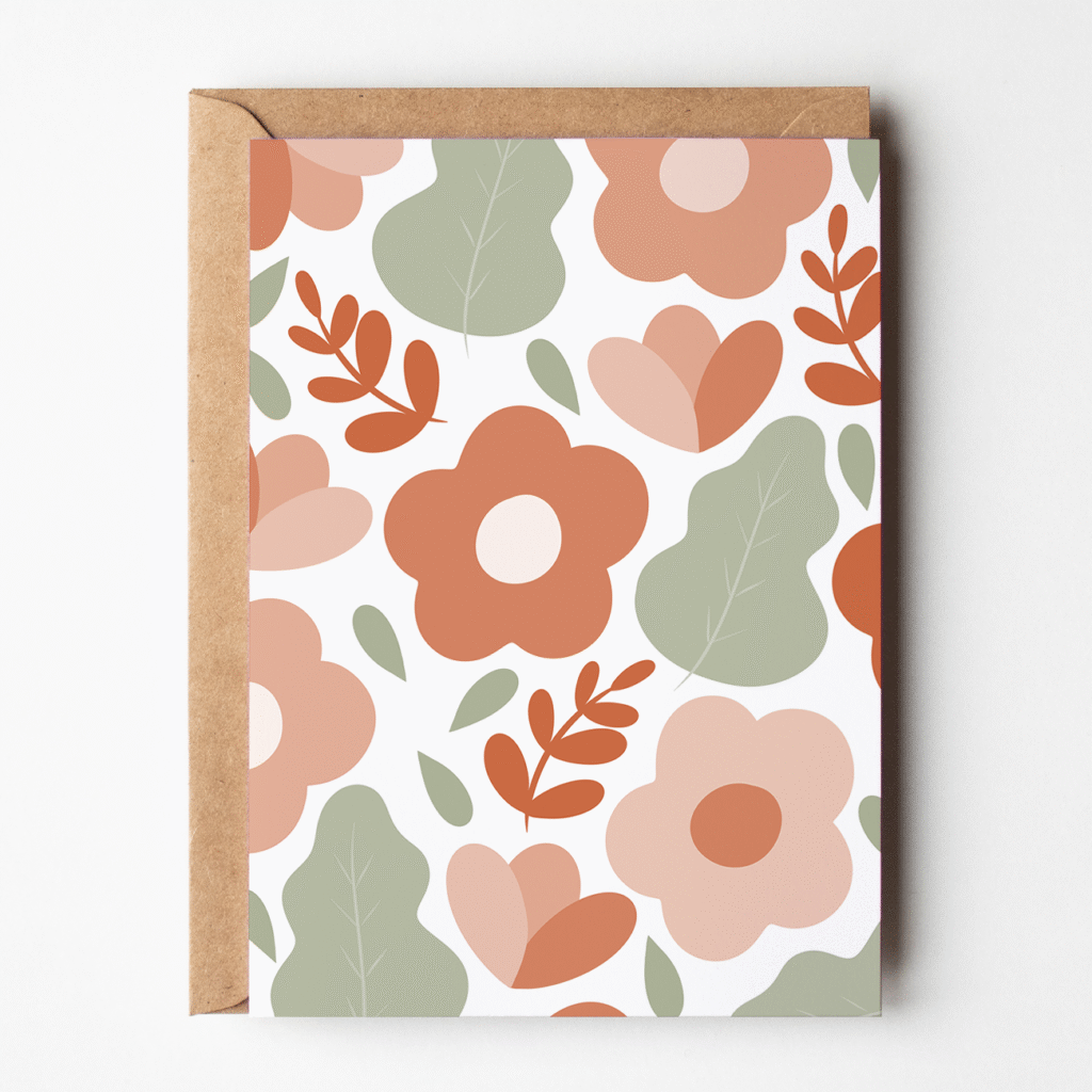 carte illustration fleurs