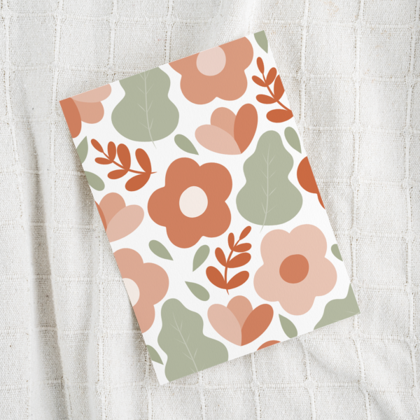 carte fleurs colorées