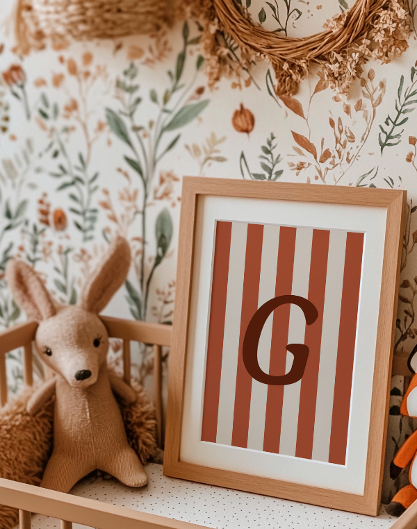 affiche d'enfant initiale prénom