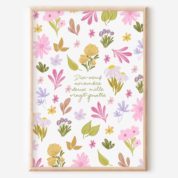 affiche personnalisable avec une date