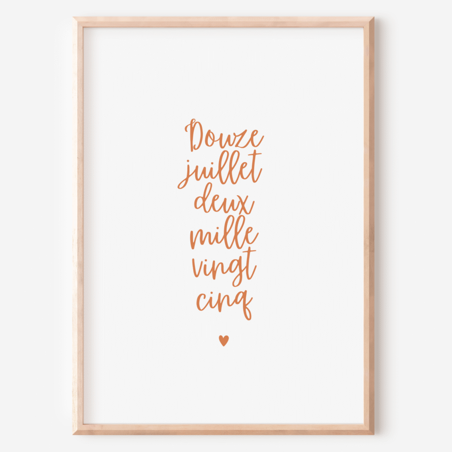 affiche date de mariage