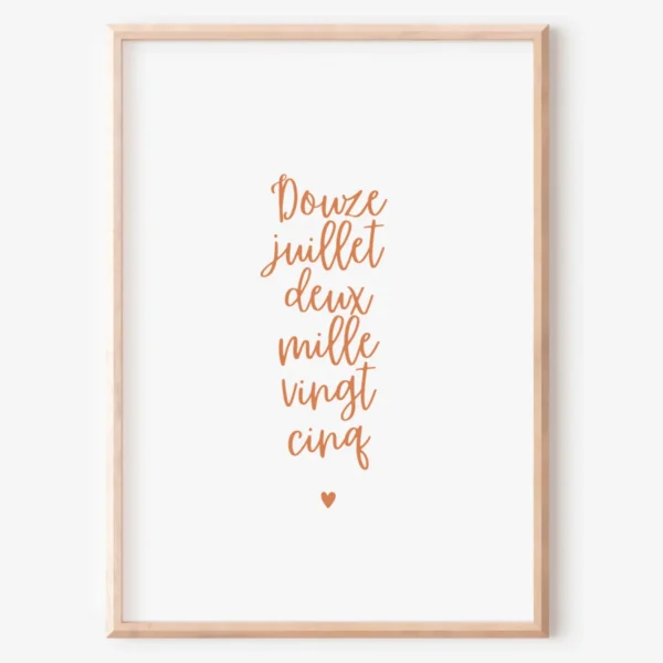 affiche date de naissance en lettres