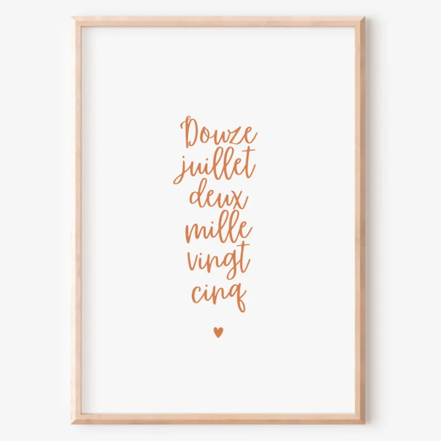 affiche date de naissance en lettres