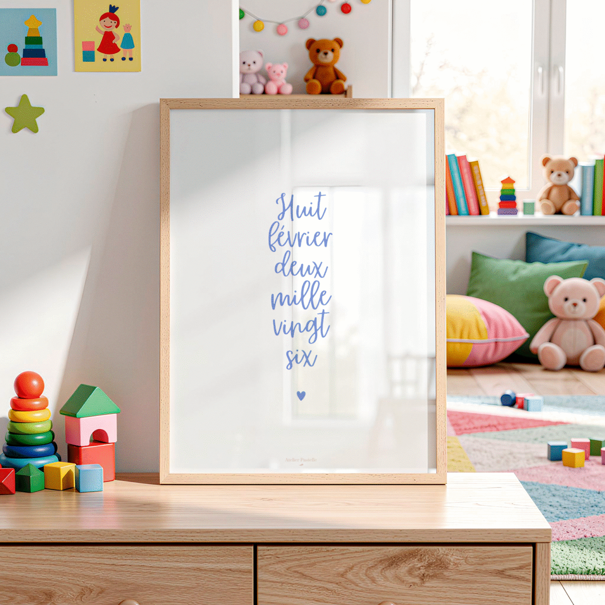 affiche chambre bébé cadeau naissance