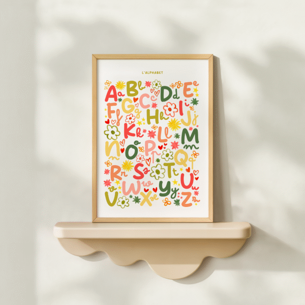 affiche alphabet à afficher