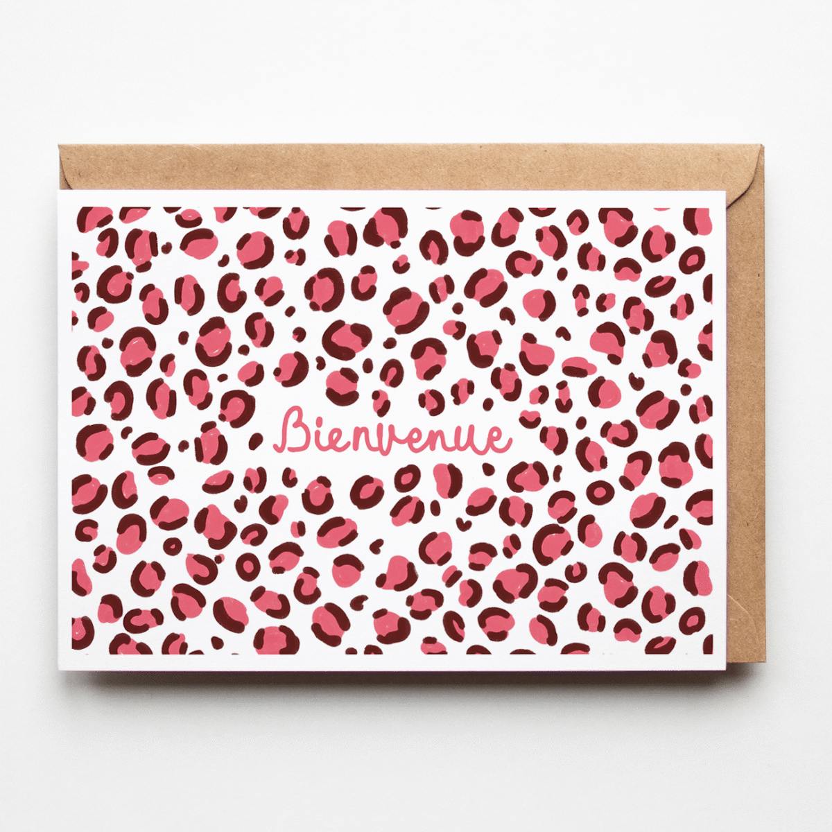 Carte naissance leopard bienvenue