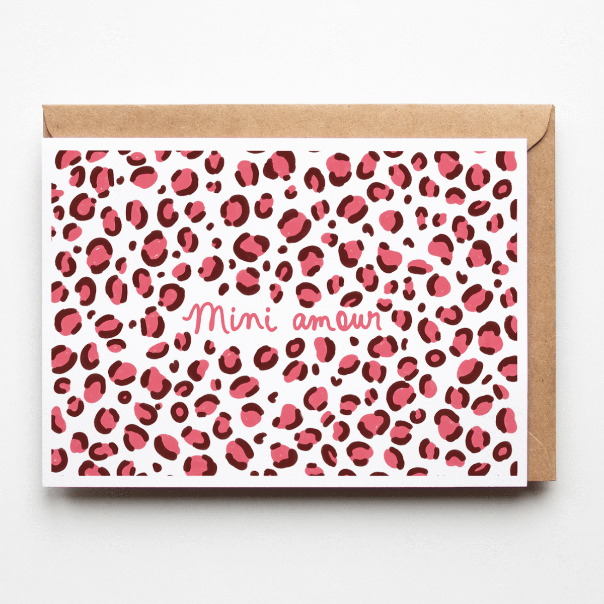 Carte naissance leopard mini amour