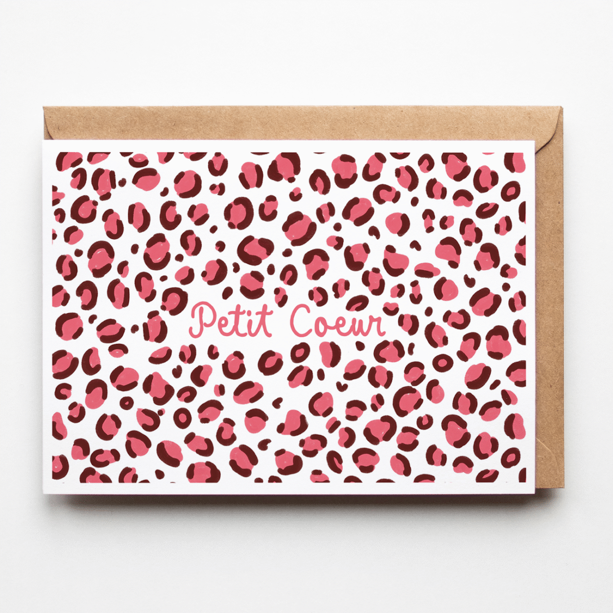 Carte naissance leopard petit coeur