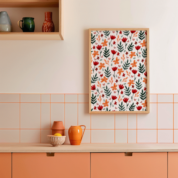 affiche aquarelle fleurs