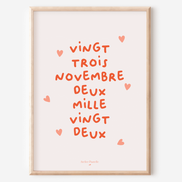 affiche date naissance enfant