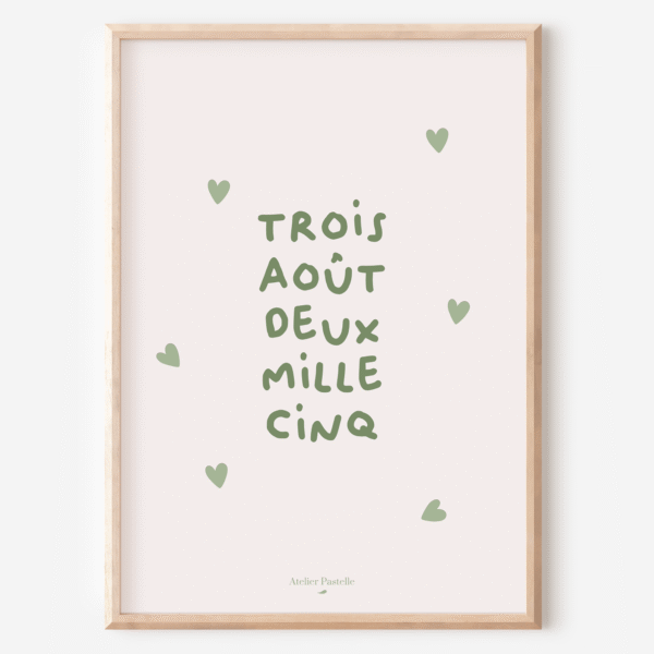 affiche cadeau de naissance enfant