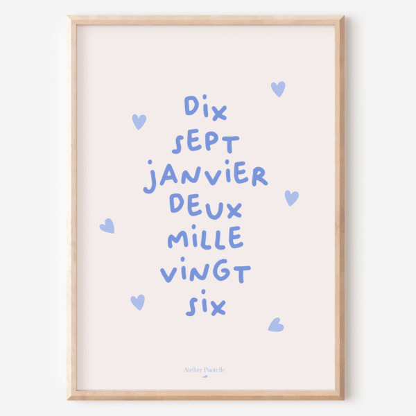 affiche cadeau de naissance bébé