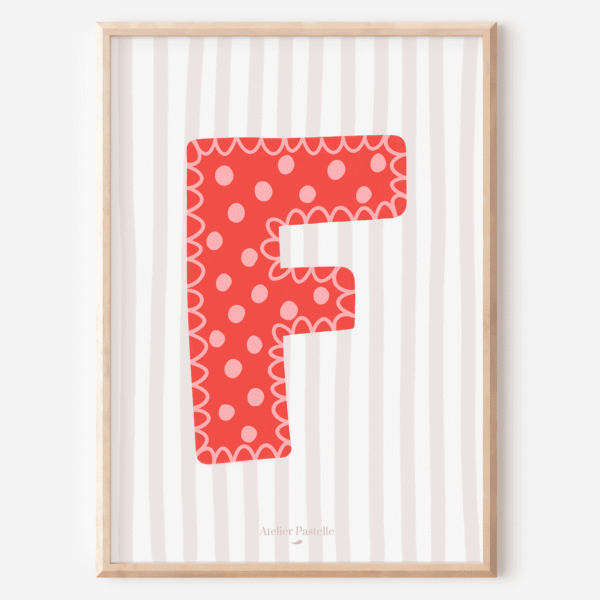 affiche déco enfant lettre f