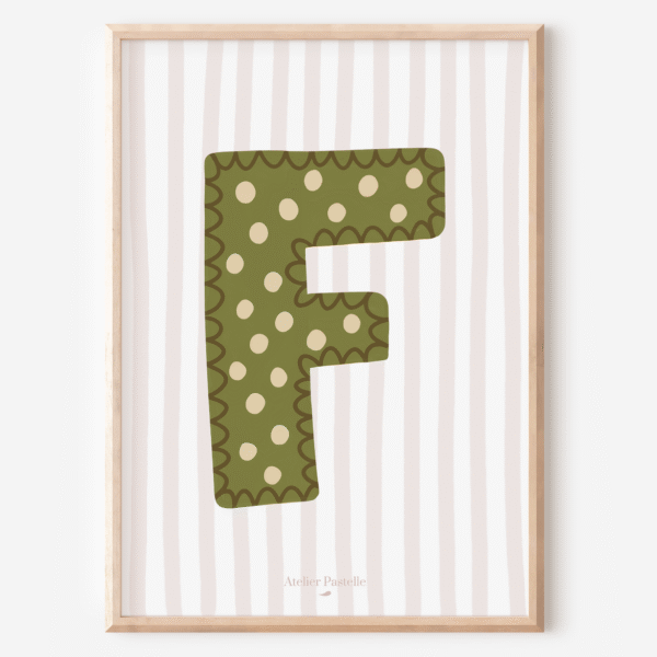 affiche enfant lettre f