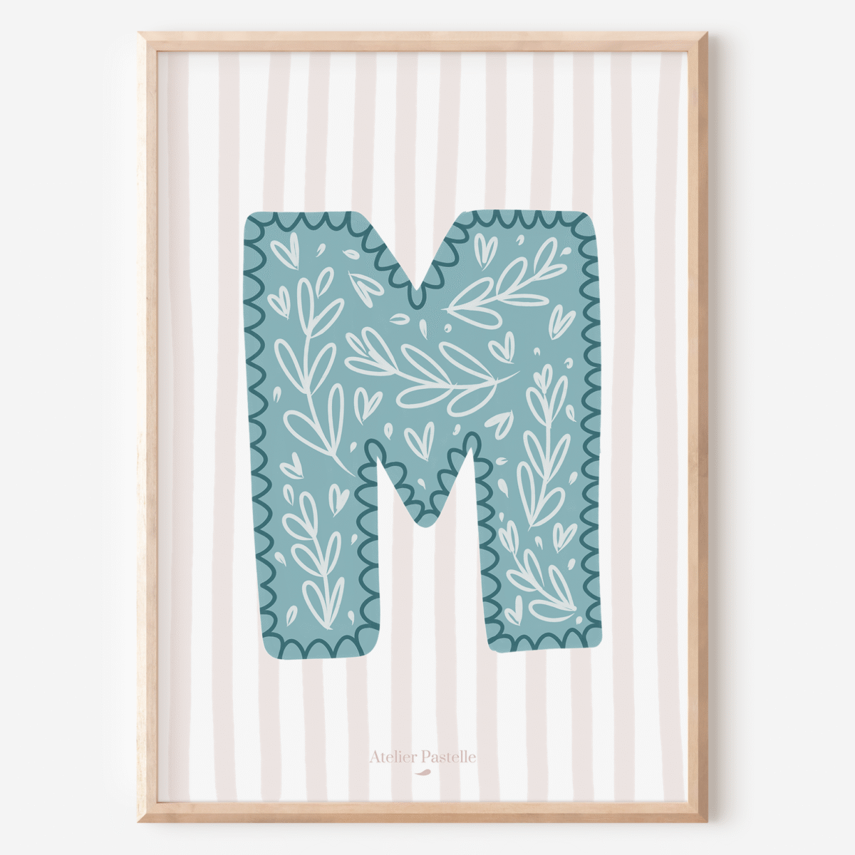 affiche initiale déco bébé