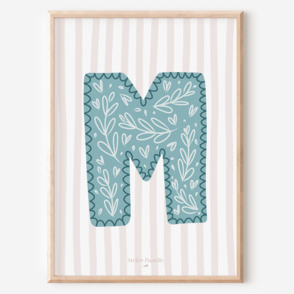 affiche initiale déco bébé