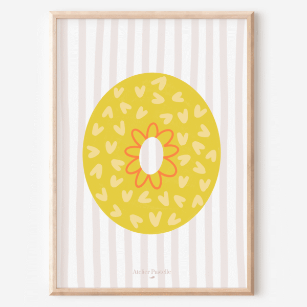 affiche enfant lettre o