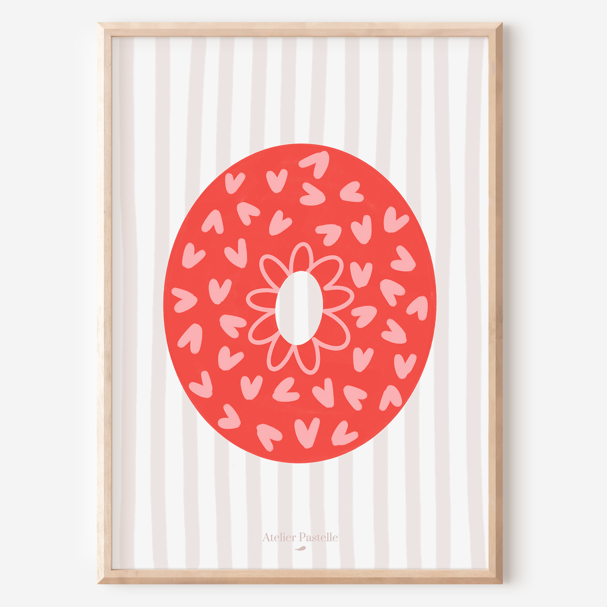 affiche lettre o coeurs