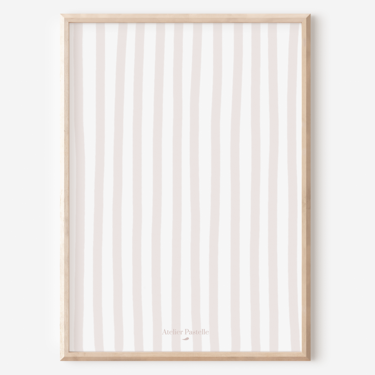 Affiche lettre I motif coeurs rouge - collection Les Petites Initiales