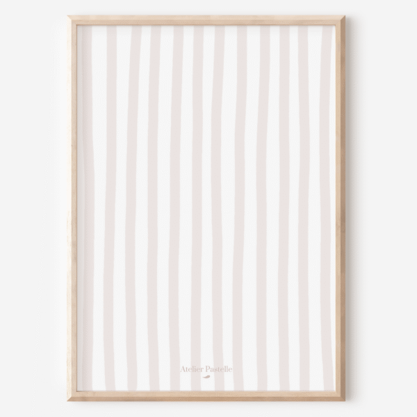 Affiche lettre I motif coeurs rouge - collection Les Petites Initiales